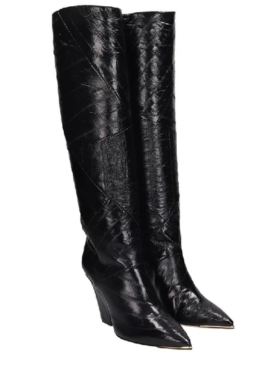 Shop Tory Burch Lila Boots In Black Leather