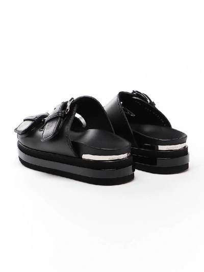 Shop Alexander Mcqueen Sandal Oversize In Black/silver/black