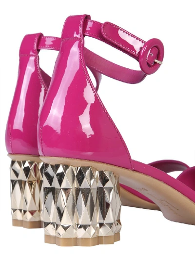 Shop Ferragamo Azalea Sandal In Fucsia