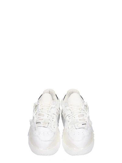 Shop Maison Margiela Addict Sneakers In White Leather