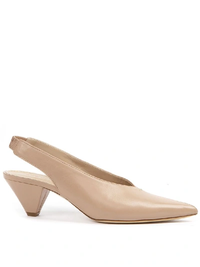 Shop Aldo Castagna Elise Beige Leather Slingback