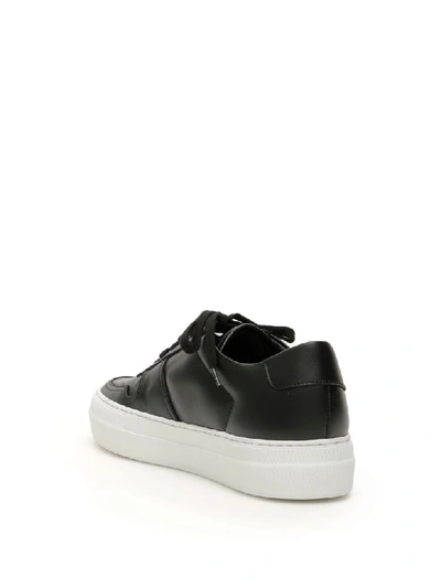 Shop Common Projects Bball Low Super Sole Sneakers In Black White (white)