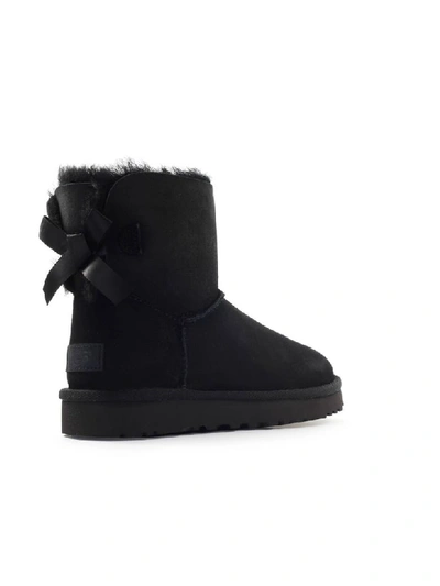 Shop Ugg Black Mini Bailey Bow Boot In Nero (black)