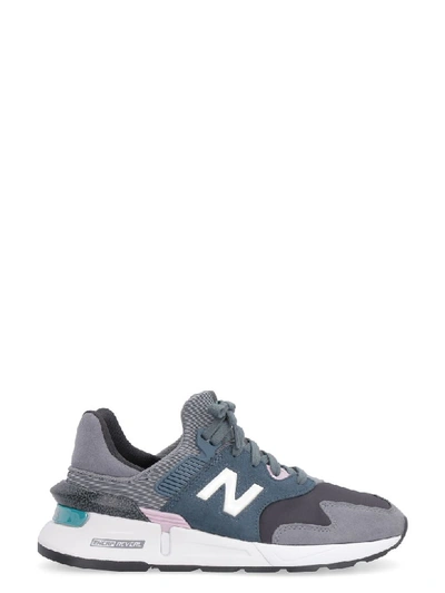 Shop New Balance 997s Techno Fabric And Suede Sneakers In Green