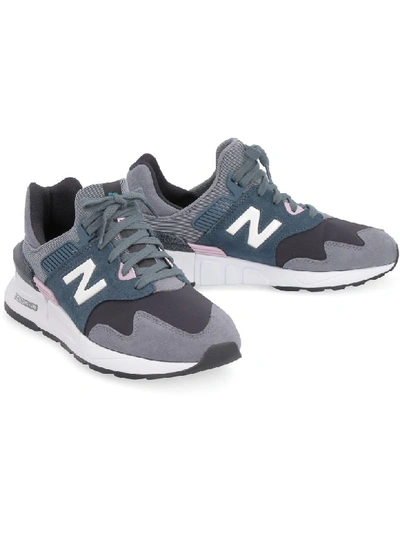 Shop New Balance 997s Techno Fabric And Suede Sneakers In Green