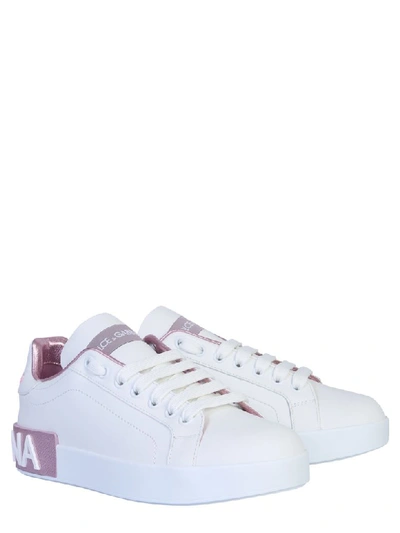Shop Dolce & Gabbana Portofino Sneaker In Bianco