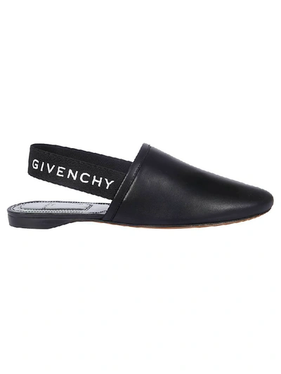 Shop Givenchy Rivington Sling Back Mules In Black/silver