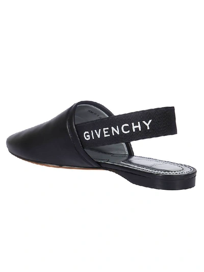 Shop Givenchy Rivington Sling Back Mules In Black/silver