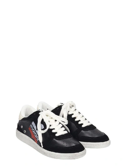 Shop Isabel Marant Bulian Baskets Sneakers In Black Suede And Leather