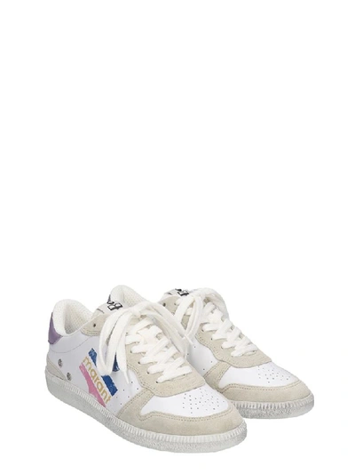 Shop Isabel Marant Bulian Baskets Sneakers In White Suede And Leather