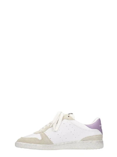 Shop Isabel Marant Bulian Baskets Sneakers In White Suede And Leather