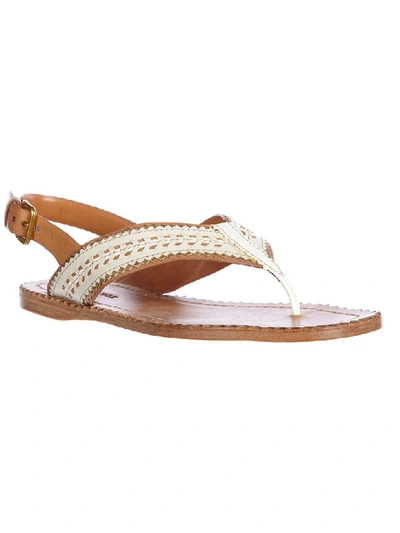 Shop Car Shoe Mindy T-bar Sandals In Bianco