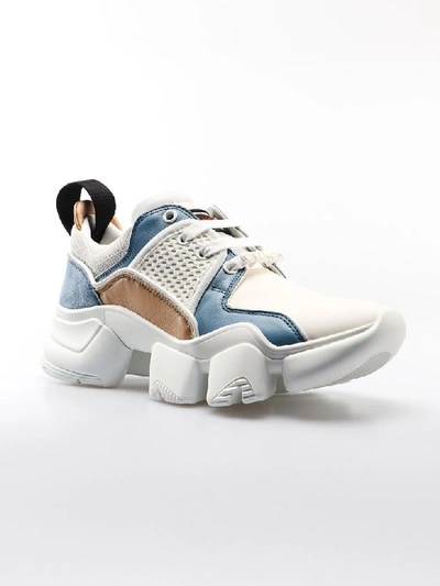Shop Givenchy Jaw Low Sneaker In White/light Blue