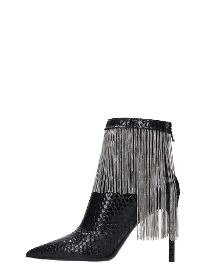 Shop Balmain Mercy Ankle Boots In Black Leather