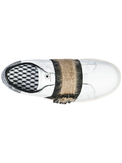 Shop Moa Master Of Arts Gallery Diamond Slip-on Shoes In Bianco