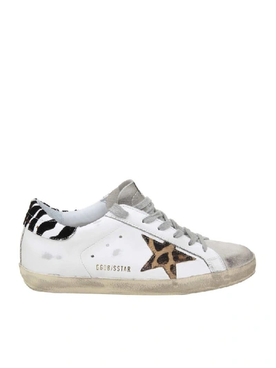 Shop Golden Goose Superstar Leather Sneakers In White