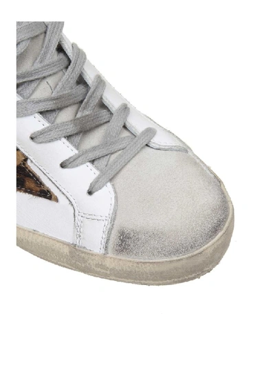 Shop Golden Goose Superstar Leather Sneakers In White