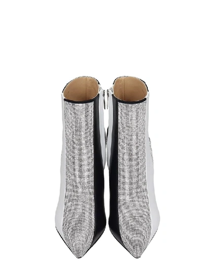 Shop Sergio Rossi High Heels Ankle Boots In White Leather