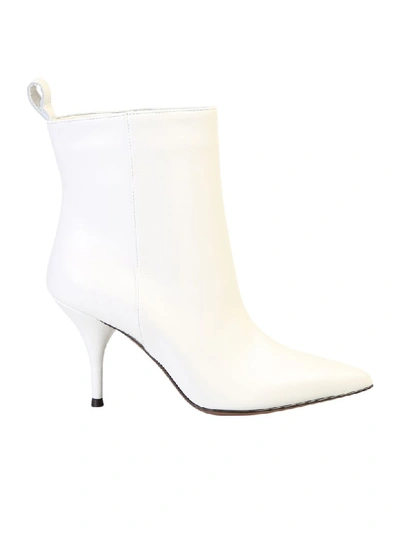 Shop L'autre Chose Pointed Ankle Boots In White