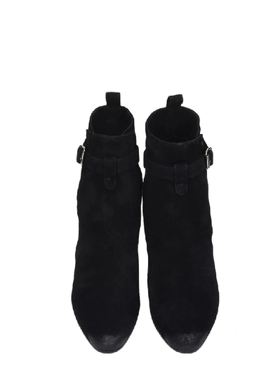 Shop Marc Ellis High Heels Ankle Boots In Black Suede