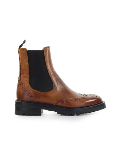 Shop Barracuda Leather Chelsea Boot In Cuoio (leather)