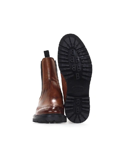 Shop Barracuda Leather Chelsea Boot In Cuoio (leather)