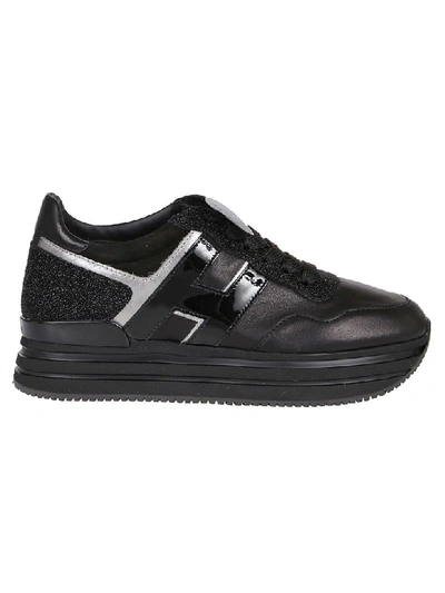 Shop Hogan H483 New H222 Sneaker In U Nero/grigio Medio