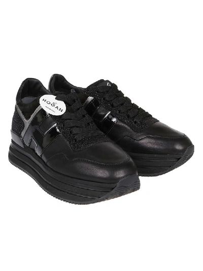 Shop Hogan H483 New H222 Sneaker In U Nero/grigio Medio