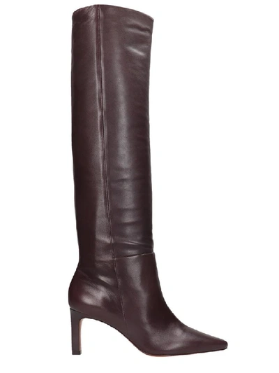 Shop Zimmermann High Heels Boots In Bordeaux Leather