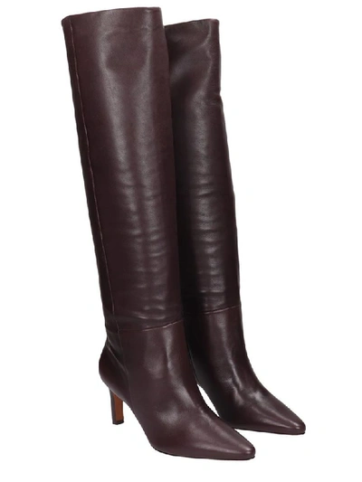 Shop Zimmermann High Heels Boots In Bordeaux Leather