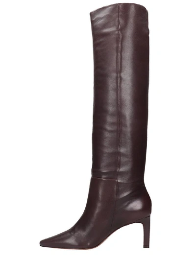 Shop Zimmermann High Heels Boots In Bordeaux Leather