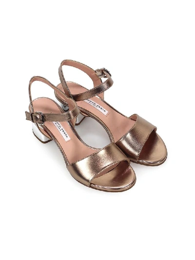 Shop Roberto Festa Divina Copper Mid-heeled Sandal In Rame