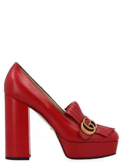 Shop Gucci Marmont Shoes In Red