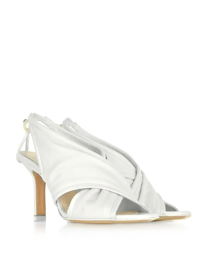 Shop Nicholas Kirkwood White Nappa 90mm Delfi Sandals