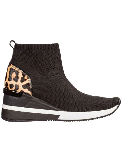 Shop Michael Kors Skyler Sneakers In Nero