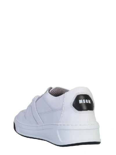 Shop Msgm Basket Trainer Sneaker In Bianco