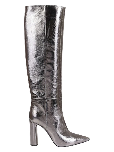 Shop Casadei Boots In Zinco