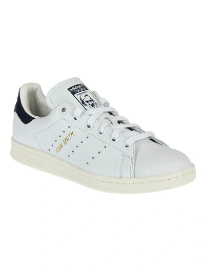 Shop Adidas Originals Stan Smith White And Blue Sneakers