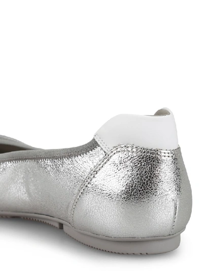 Shop Hogan Flat Shoes In Silver