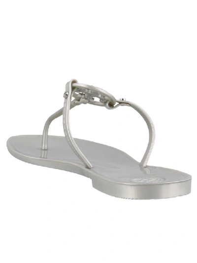 Shop Tory Burch Mini Miller Flat Thong Sandals In Silver