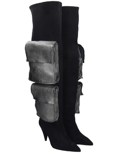 Shop Marc Ellis High Heels Boots In Black Suede