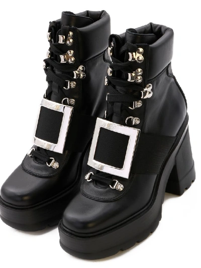 Shop Roger Vivier Black Leather Boots