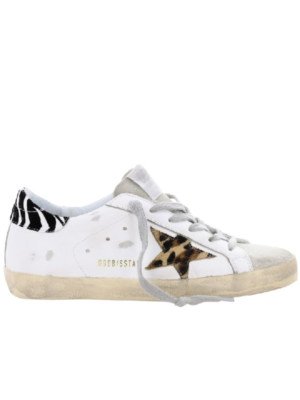 golden goose sneakers leopard print