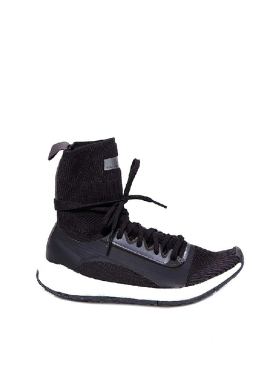 Shop Adidas By Stella Mccartney Pulse Boost Hd Mid S Sneakers In Black