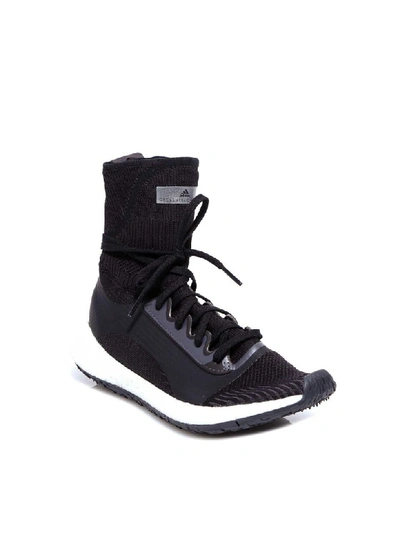Shop Adidas By Stella Mccartney Pulse Boost Hd Mid S Sneakers In Black