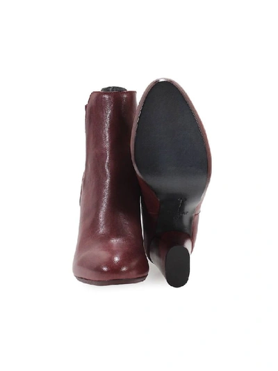 Shop Fiori Francesi Bordeaux Leather Boots