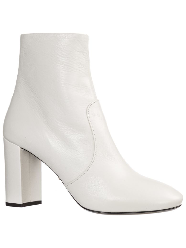 prada white ankle boots