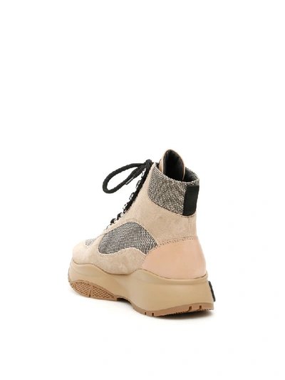 Shop Jimmy Choo Hiking Boots In White Sand Natural (beige)
