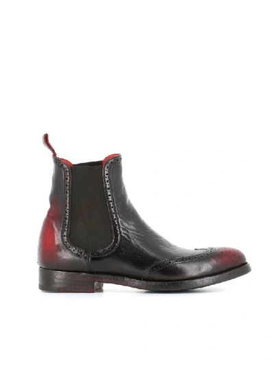 Shop Alberto Fasciani Brogue Chelsea Windy 27030 In Black/red