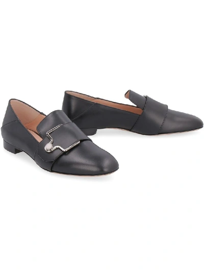 Shop Bally Maelle Leather Loafers In Black